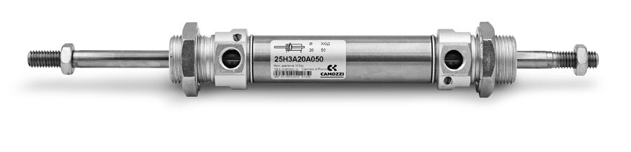 Серии 24H/25H. Миницилиндры ISO 6432, Ø12–40 мм